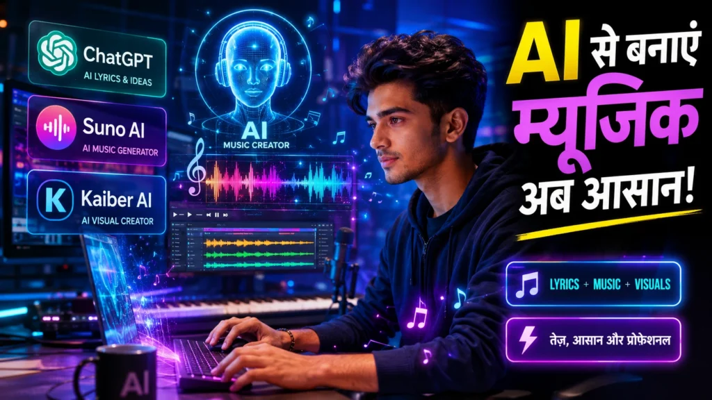 AI से Music Video कैसे बनाएं (2026) ChatGPT, Suno AI और Kaiber AI Step-by-Step Guide