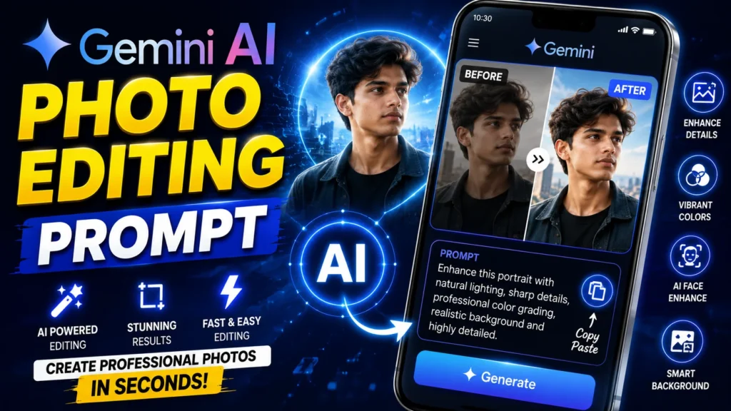 Google Gemini AI Photo Editing Prompt से एडिट की गई प्रोफेशनल AI फोटो