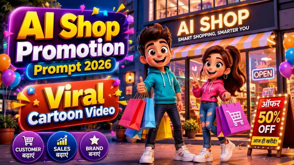 Motu Patlu Shop Promotion AI Video Editing Prompts 2026