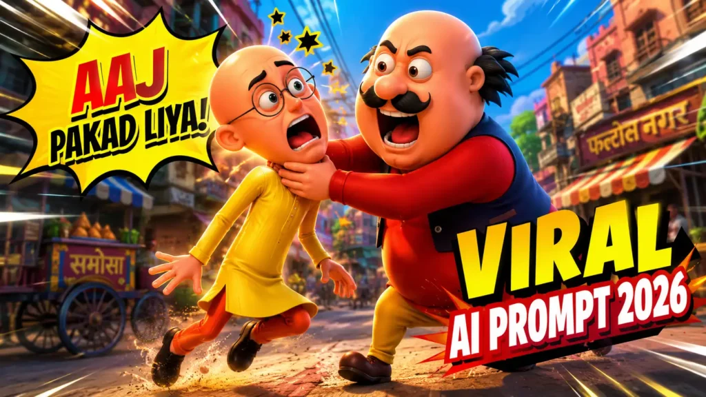 Trending Funny Motu Patlu AI Video Editing Prompt for Reels and Shorts 2026