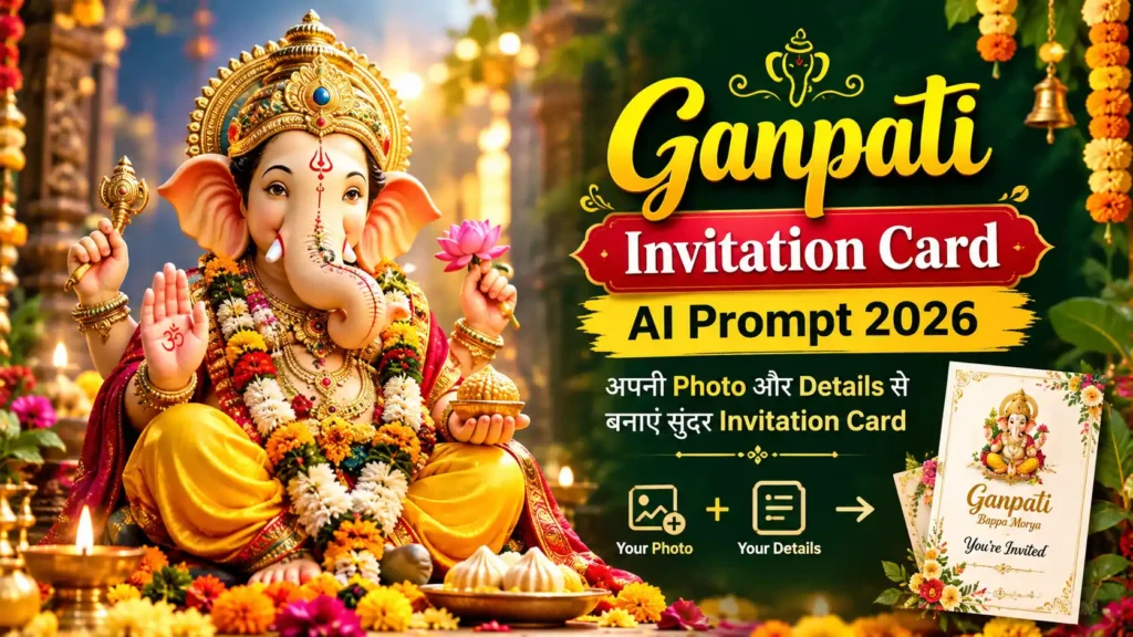 Ganpati Invitation Card AI Prompt 2026